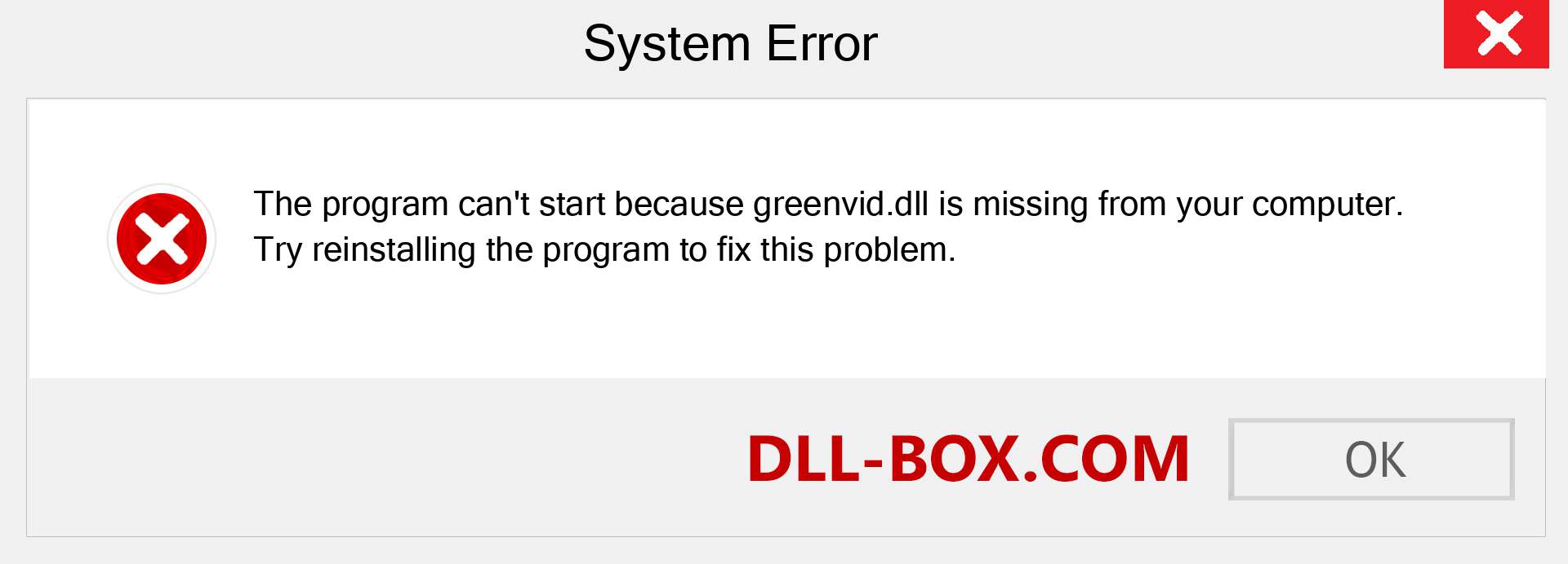  greenvid.dll file is missing?. Download for Windows 7, 8, 10 - Fix  greenvid dll Missing Error on Windows, photos, images